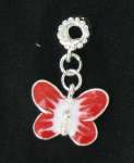 Art.nr: 36-c - MANDINA BEADS Vlinder Rood (2 st)