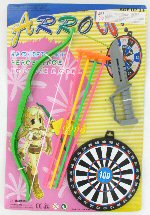 Art.nr: 42314 - PIJL & BOOG SET OP KAART (6st.)