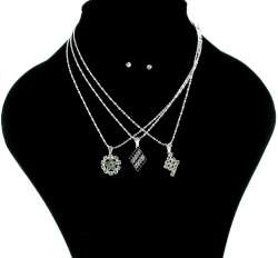 Art.nr: 75461 - HALSKETTING/OORBELLEN MIX (12st).