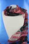 Art.nr: 83081D - SJAWL ROOD ZWART (2st)